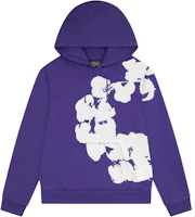 Denim Tears SS25 Purple Floral Print Drawstring Pullover Hoodie Unisex SS25THD0634 Denim Tears SS25 Purple Floral Print Drawstring Pullover Hoodie Unisex SS25THD0634