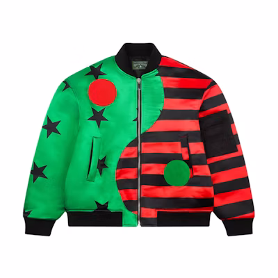 Denim Tears SS25 Star & Stripe Pattern Zip Jacket Unisex Multicolor FW24OCB0041