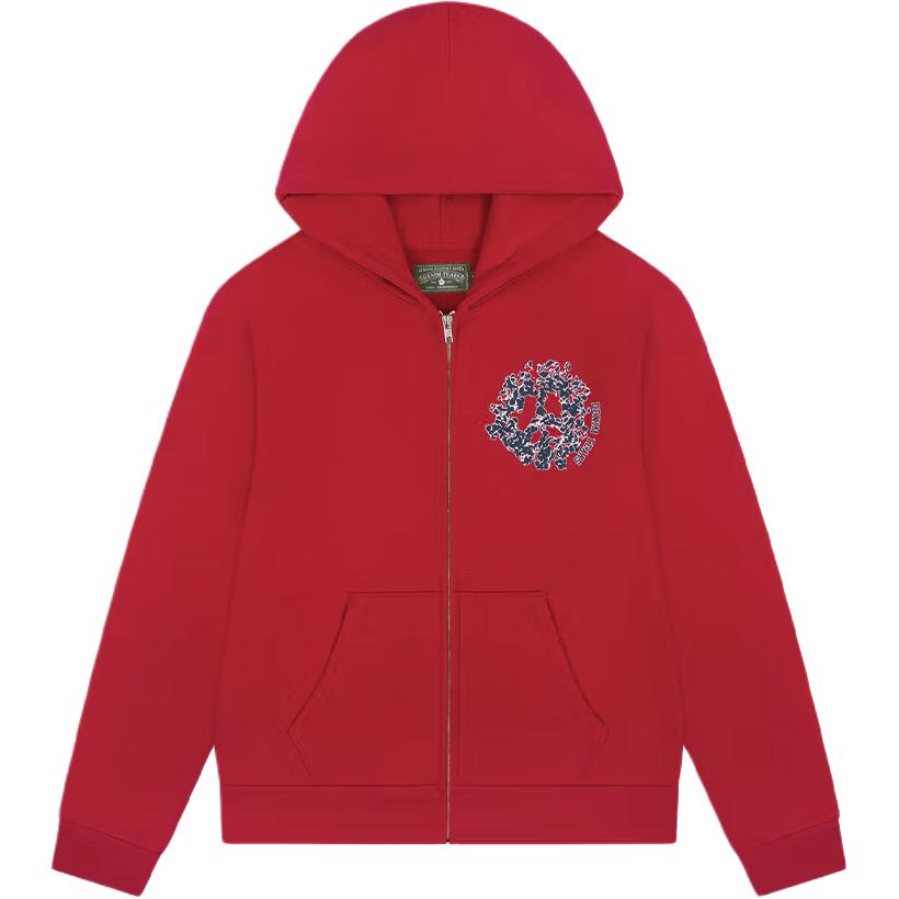 Denim Tears SS25 Sweet Corner Hoodie Unisex Logo Ribbed Zip Pocket Casual Wear SS25TZH10391882