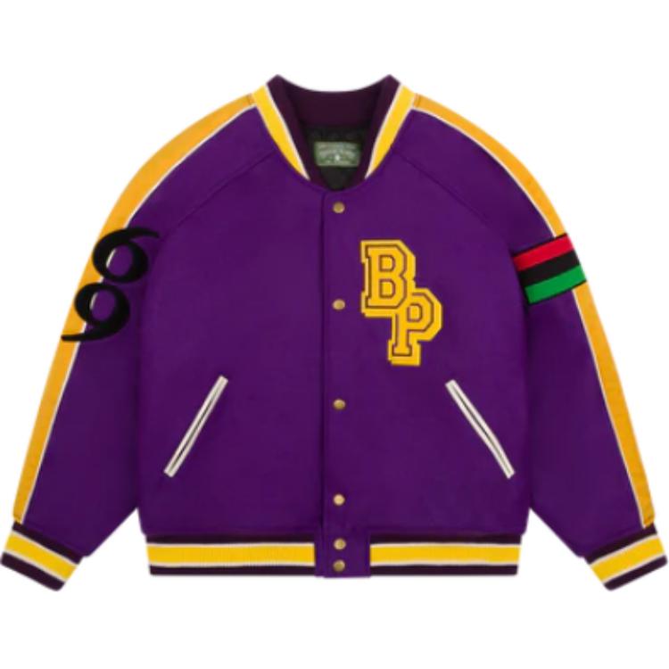 Denim Tears SS25 The Scorpion & The Frog Chenille Varsity Jacket Purple Unisex FW24OCB0032