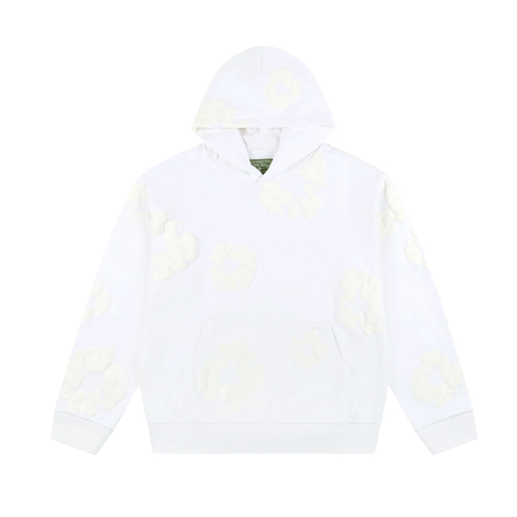 Denim Tears White Oversized Casual Pullover Hoodie Unisex SS24CH0020