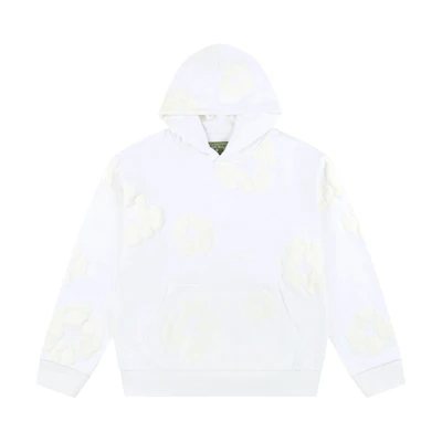 Denim Tears White Oversized Casual Pullover Hoodie Unisex SS24CH0020