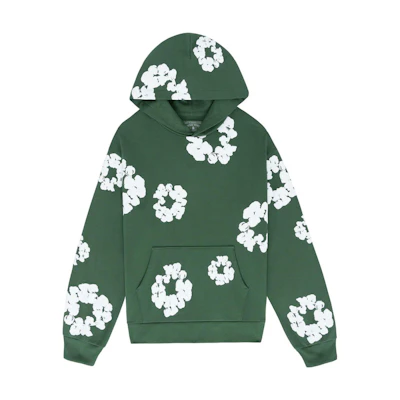 Denim Tears Wreath Print Hoodie Unisex Green 301-060-30
