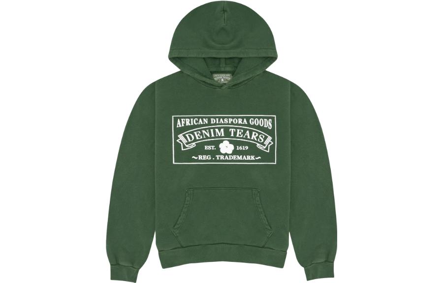Denim Tears x ADG FW23 Box Letter Print Sweatshirt Unisex Green 201-060-51