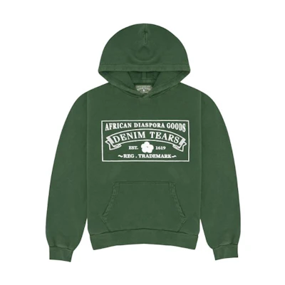 Denim Tears ADG FW23 Box Letter Print Sweatshirt Unisex Green 201-060-51