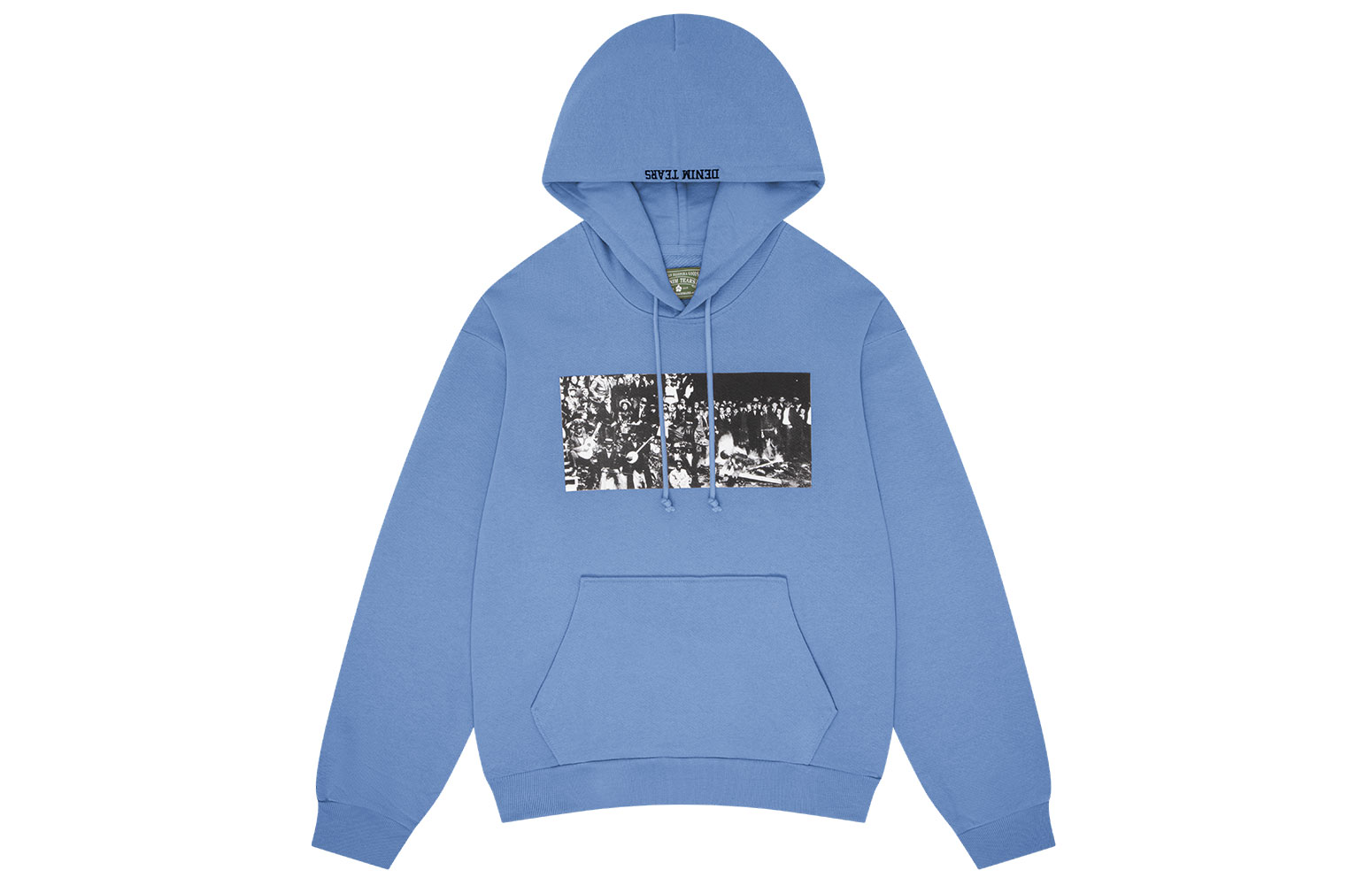 Denim Tears Arthur Jafa SS24 Blue Hoodie Unisex with Letter Print Design 013-008-123