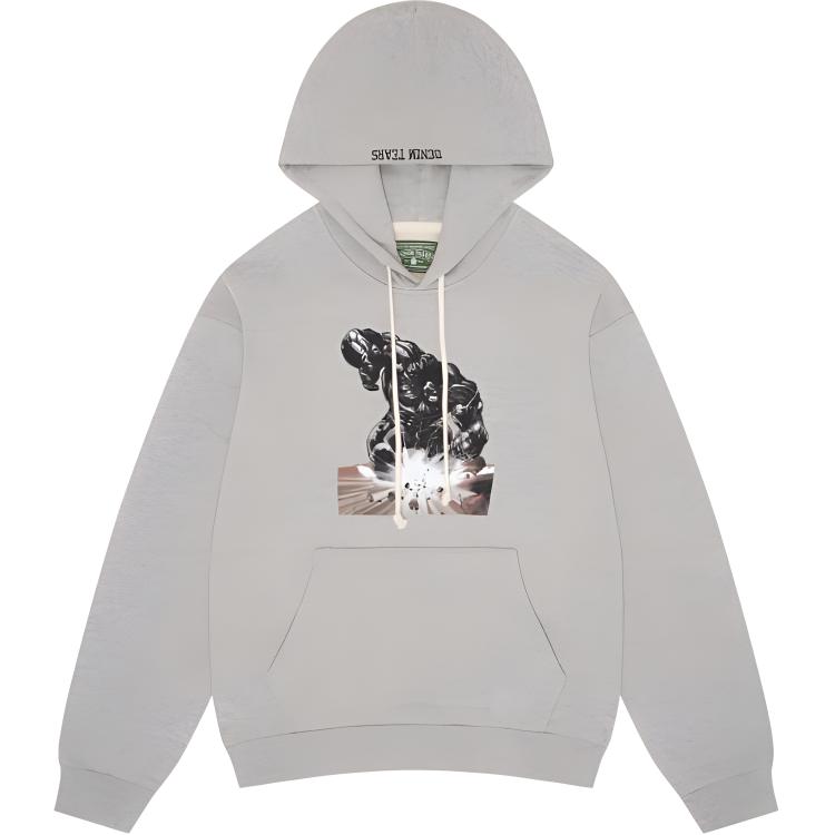 Denim Tears x Arthur Jafa SS24 Graphic Hoodie Grey Unisex Pullover 013-016-137