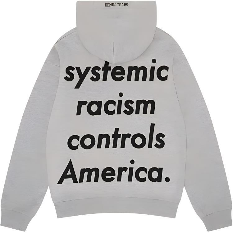 Lookbook Denim Tears x Arthur Jafa SS24 灰色圖案連帽外套 男女適穿 013-016-137