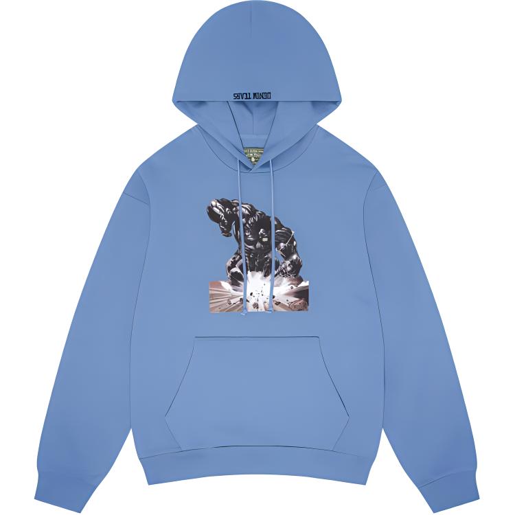 Order Denim Tears x Arthur Jafa SS24 Hoodie Grafis Unisex Abu-Abu Biru 013-008-137