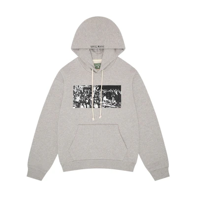 Denim Tears Arthur Jafa SS24 Logo Print Zip Hoodie Unisex Grey. 013-016-123