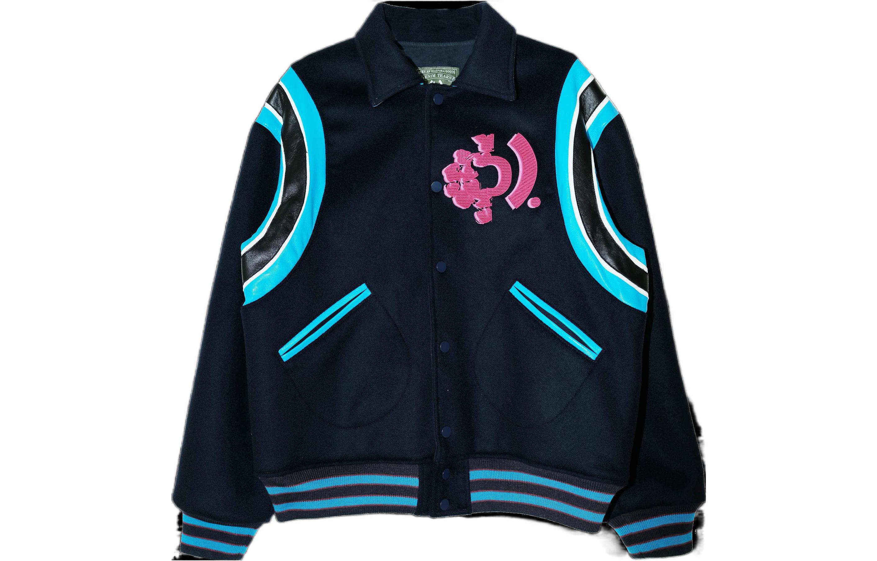 Denim Tears x Bstroy Logo Printed Button-Up Jacket Navy Unisex DT092905