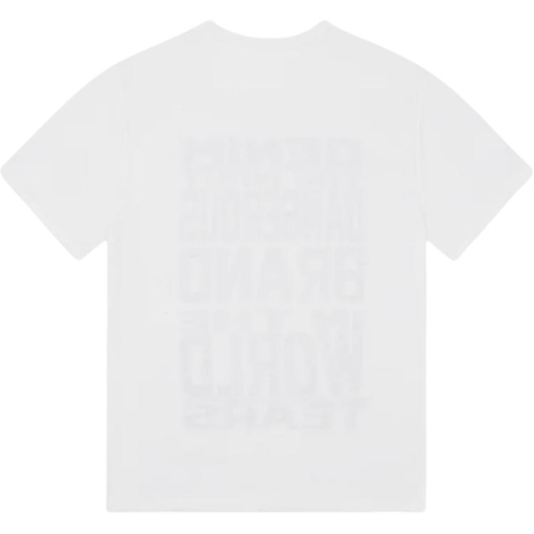 Lookbook Camiseta Unisex Blanca Denim Tears x Champion SS24 con Bordado y Frases. FW24-TSS-004