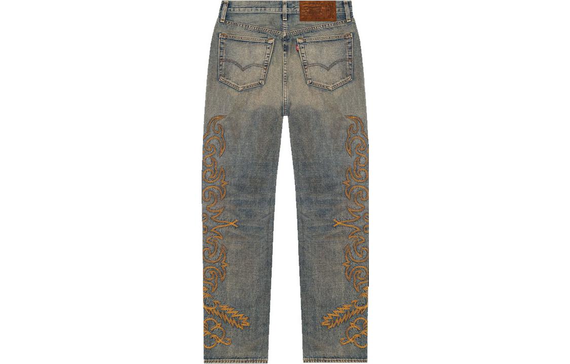 Lookbook デニムティアーズ x リーバイス FW23 ユニセックス 刺繍加工デニム ブルー ジーンズ A1592-0010-28