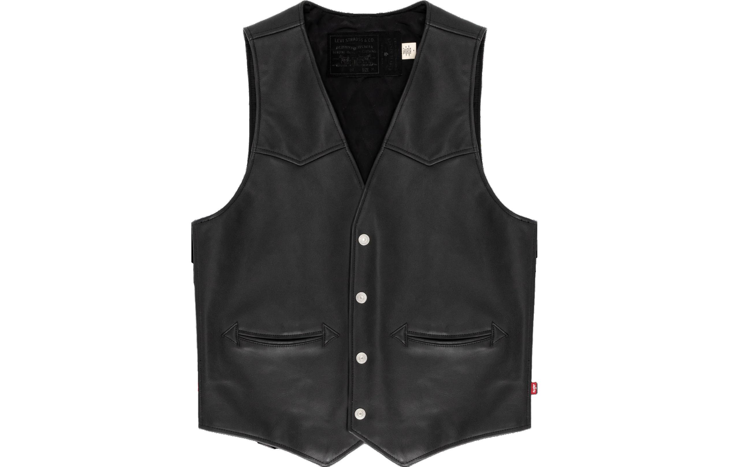 Lookbook Denim Tears x Levi''s Leather Pharaoh Rompi Bordir Unisex. A5615-0000