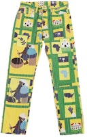 Denim Tears x Levis FW22 Western Patchwork Vintage Geometric Striped Jeans Green A15920005 Denim Tears x Levis FW22 Western Patchwork Vintage Geometric Striped Jeans Green A15920005