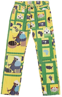 Denim Tears x Levis FW22 Jeans Hijau Patchwork Vintage Geometric Striped A15920005 Buy Denim Tears x Levis FW22 Jeans Hijau Patchwork Vintage Geometric Striped A15920005