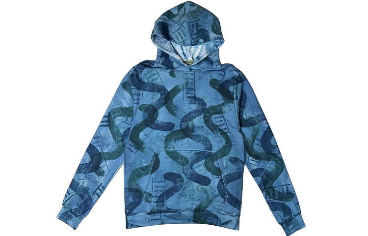 Denim Tears x Skepta FW22 Graphic Print Hoodie Blue Menswear DT091504