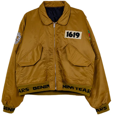 Denim Tears 黃色刺繡跨大西洋飛行夾克 男款 DT091607 Buy Denim Tears 黃色刺繡跨大西洋飛行夾克 男款 DT091607