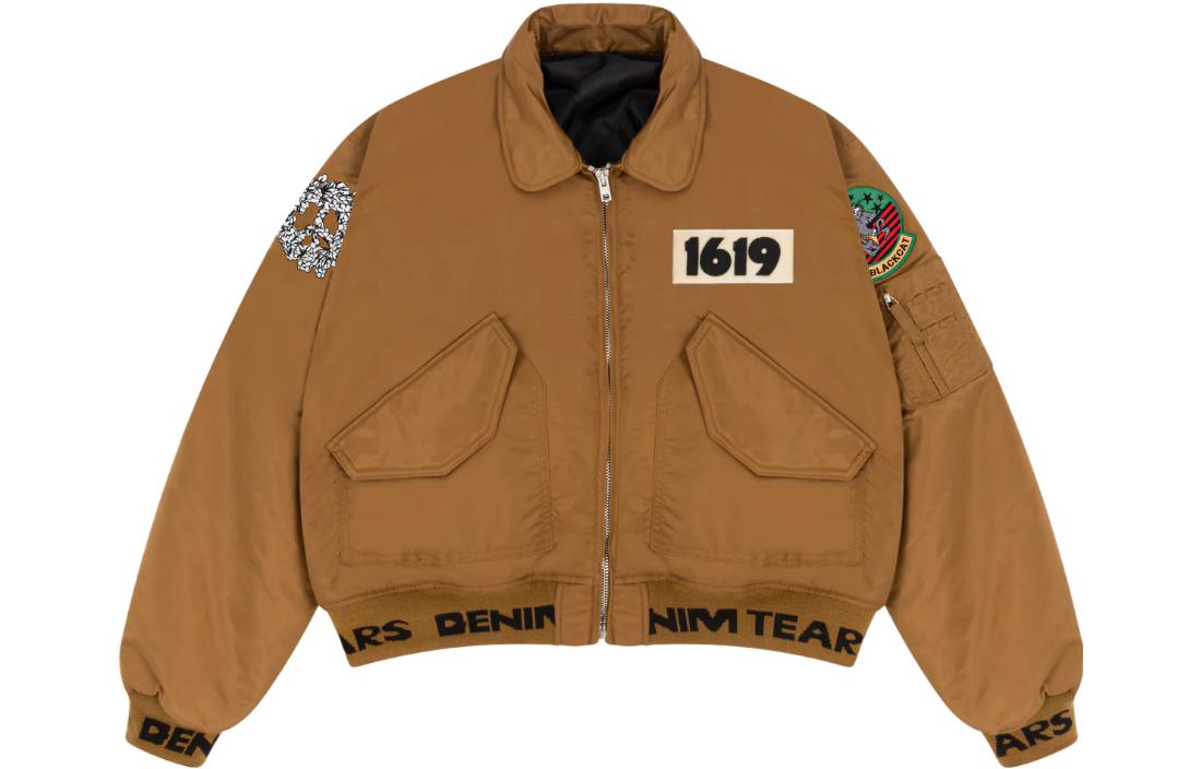 Denim Tears Yellow Lettering Embroidered Jacket Unisex 800-801-49