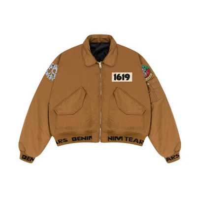 Denim Tears Yellow Lettering Embroidered Jacket Unisex 800-801-49