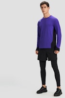 DESCENTE Kaos Lengan Panjang Crewneck Raglan Warna Polos Bernapas D4131RTL42 3