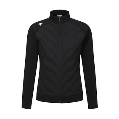 DESCENTE Solid Color Logo Print Zip-Up Stand Collar Jacket SO423TKTO1