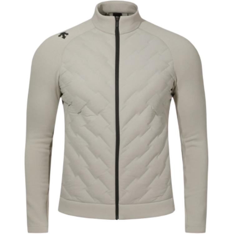 Order DESCENTE  Solid Color Logo Print Zip-Up Stand Collar Jacket SO423TKTO1