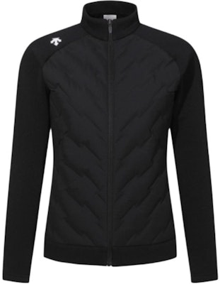 DESCENTE Solid Color Logo Print Zip-Up Stand Collar Jacket SO423TKTO1 1