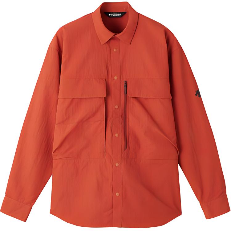 DESCENTE ALLTERRAIN 81 Cordura Waterproof Outdoor Button-Up Long Sleeve Shirt Mens DXG2891