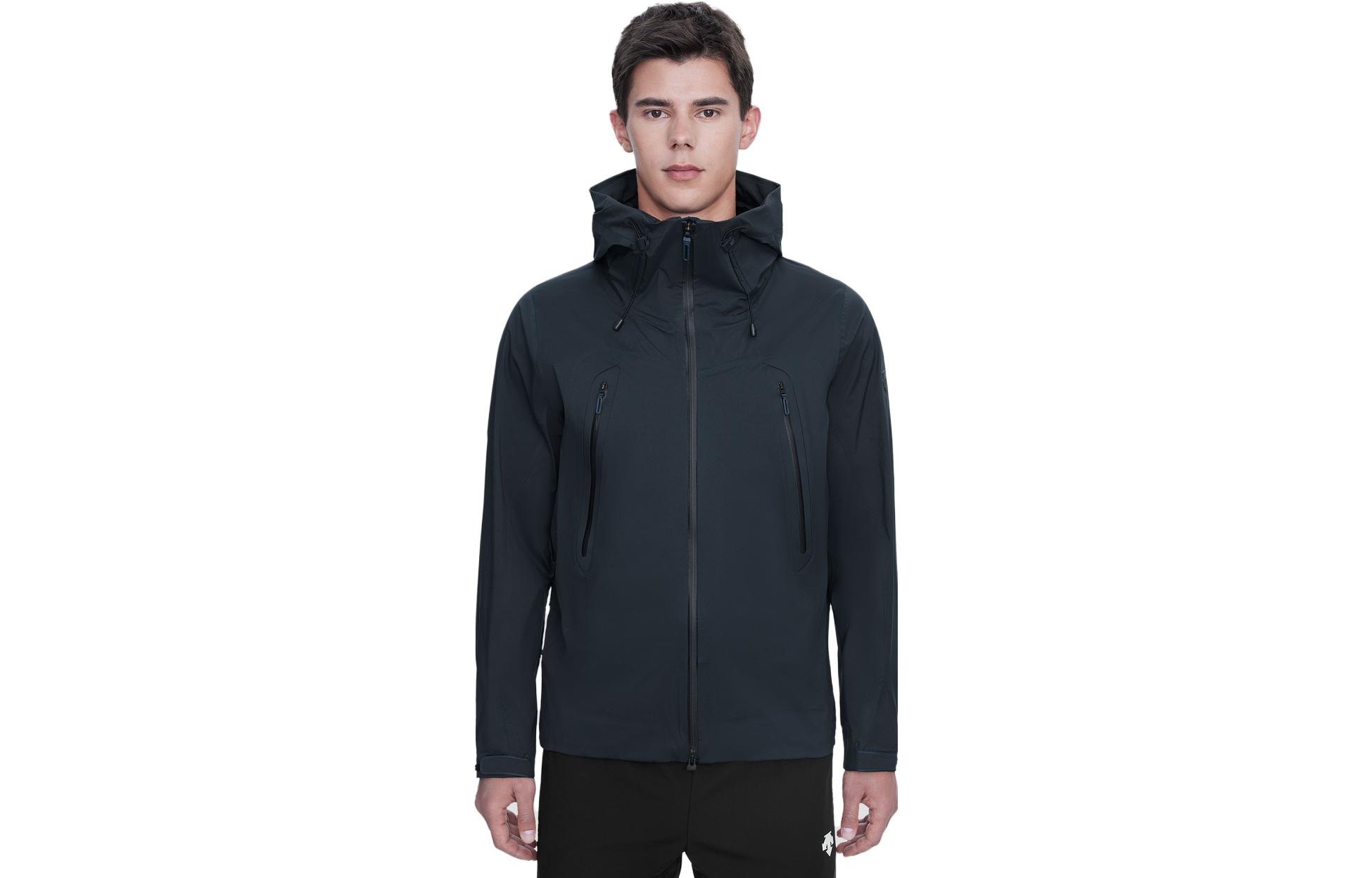 DESCENTE ALLTERRAIN Solid Color Zip-Up Hooded Jacket D3111AJK39