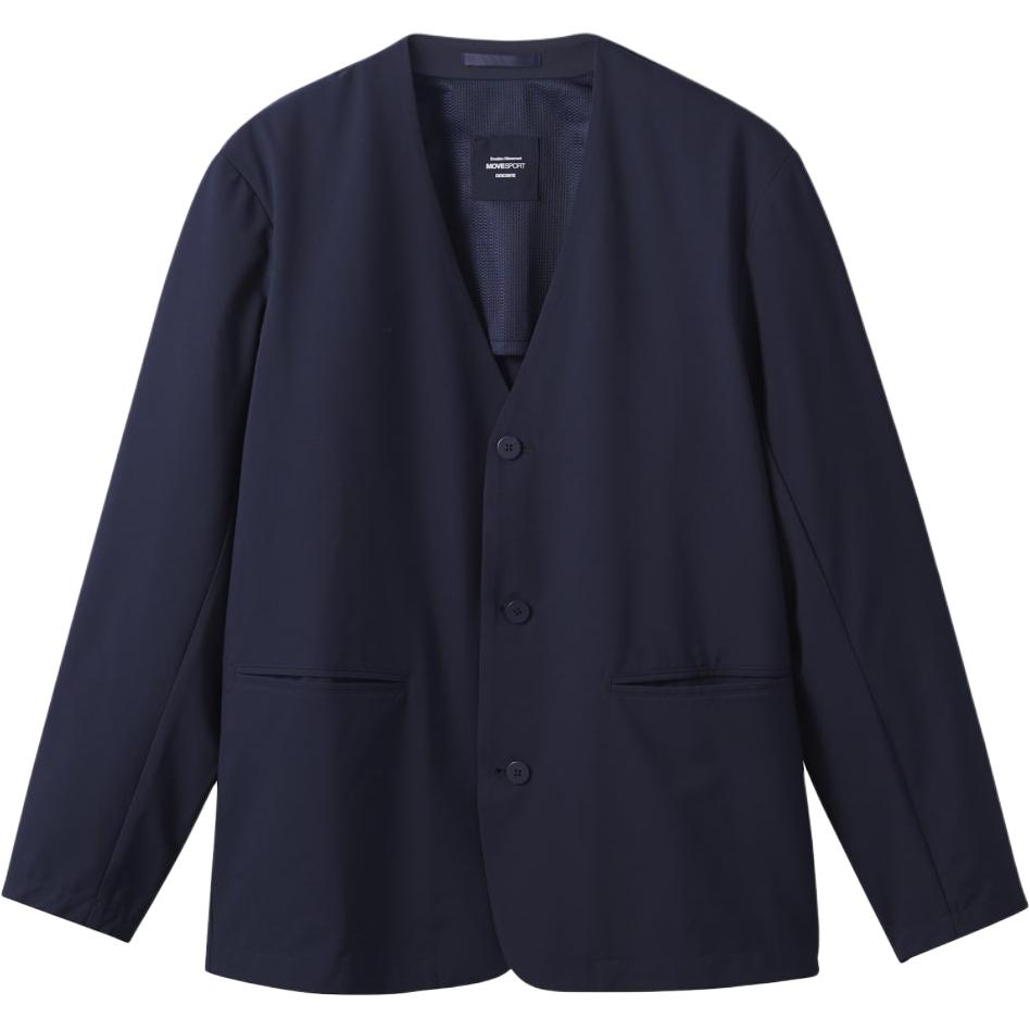 DESCENTE Antibacterial V-Neck Button Loose-Fit Jacket - Blue DXC2640AP