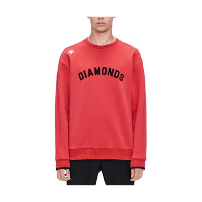 DESCENTE Baseball Series Crewneck Letter Print Pullover Sweatshirt D1421BHT81