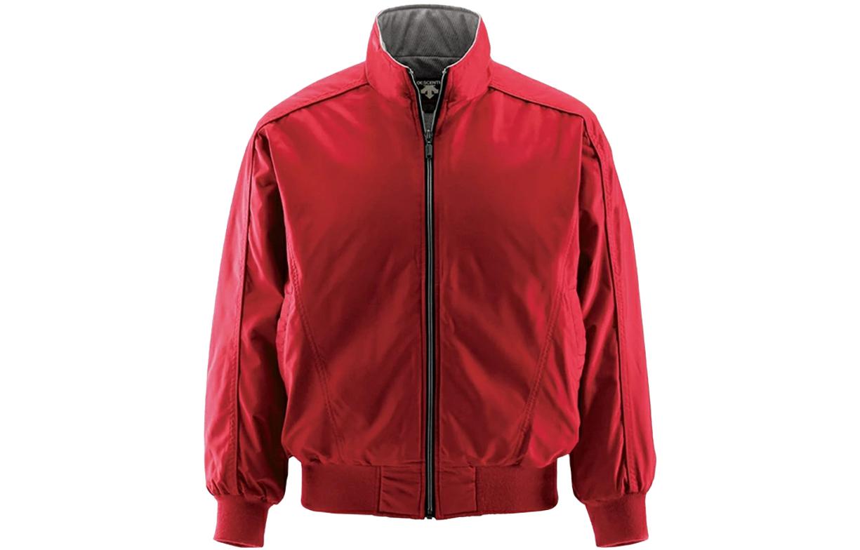 DESCENTE Baseball X-Plus Red Moisture-Wicking Zip Jacket DR204BRED