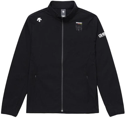 DESCENTE Black Logo Stand Collar Zip-Up Jacket Long Sleeve SP121IWT32-BLK0 Buy DESCENTE Black Logo Stand Collar Zip-Up Jacket Long Sleeve SP121IWT32-BLK0