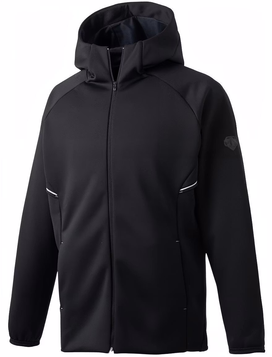 descente-black-plain-zip-hoodie-jacket-dbx-2765-blk