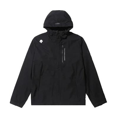 DESCENTE Black Printed Hooded Woven Casual Jacket SN323DJK97