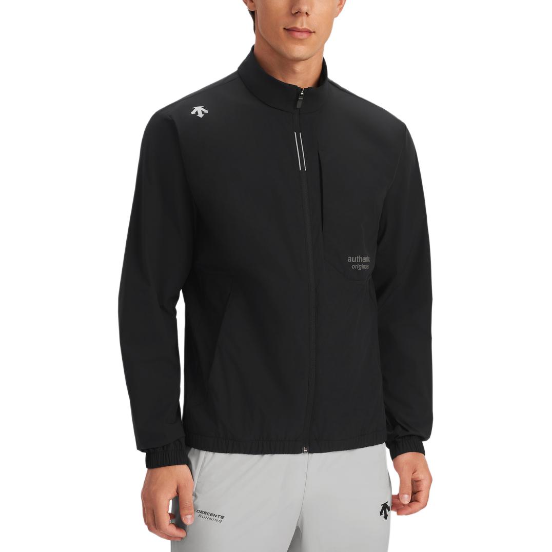 DESCENTE Black Running Series Woven Zip-Up Track Jacket D4321RWT41