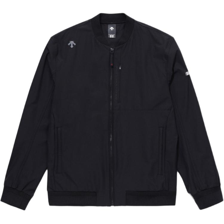 DESCENTE Black Solid Color Zip-Up Jacket SP121DJK22