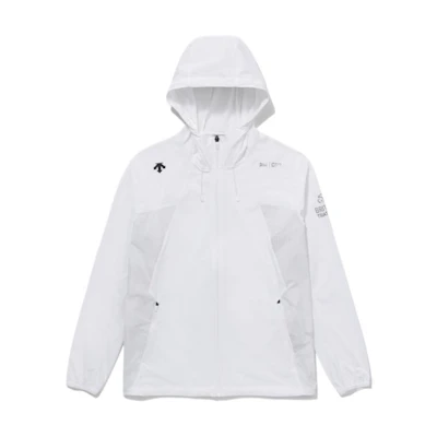 DESCENTE BTF Team Stretch Jacket with Solid Logo Print and Zip Hoodie SP223IWB41