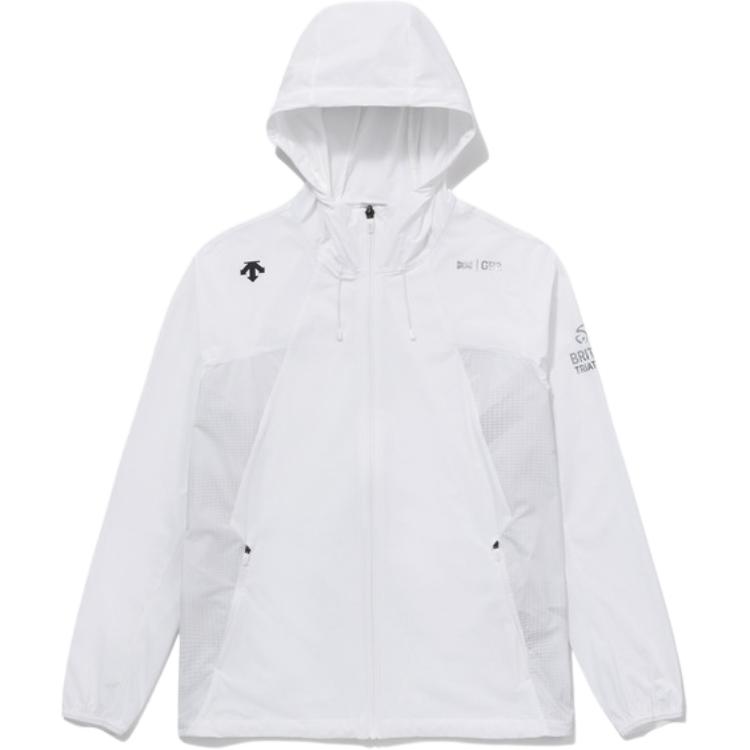 Order DESCENTE BTF Team Stretch Jacket with Solid Logo Print and Zip Hoodie SP223IWB41