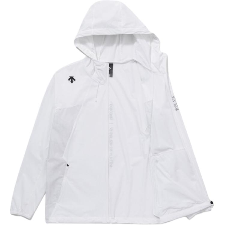 Shop DESCENTE BTF Team Stretch Jacket with Solid Logo Print and Zip Hoodie SP223IWB41