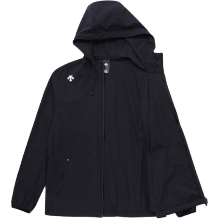Sizing DESCENTE BTF Team Stretch Jacket with Solid Logo Print and Zip Hoodie SP223IWB41