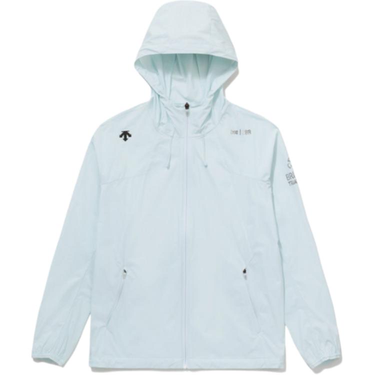 Cheap DESCENTE BTF Team Stretch Jacket with Solid Logo Print and Zip Hoodie SP223IWB41