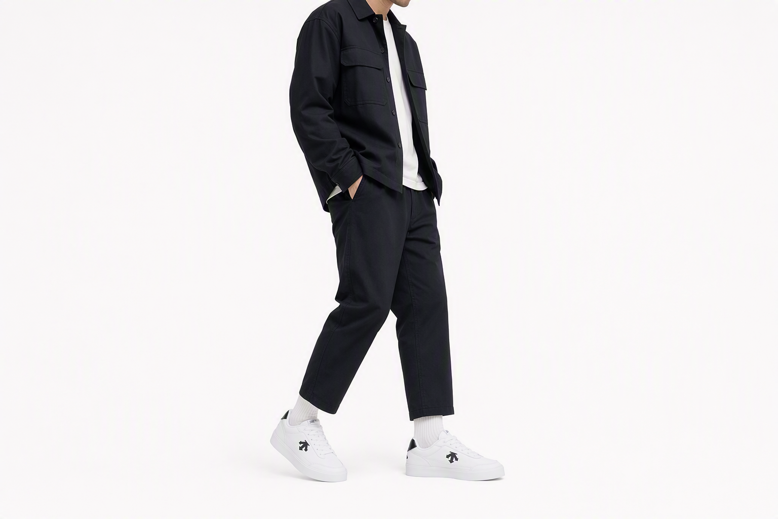 Order DESCENTE 白色休閒低筒鞋 SO323LSN71-WHT0 SO323LSN71-WHT0