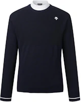 DESCENTE Colorblock Stripe Logo Crewneck Windproof Sweatshirt Navy Blue DP12MFKP12-NAVG DESCENTE Colorblock Stripe Logo Crewneck Windproof Sweatshirt Navy Blue DP12MFKP12-NAVG