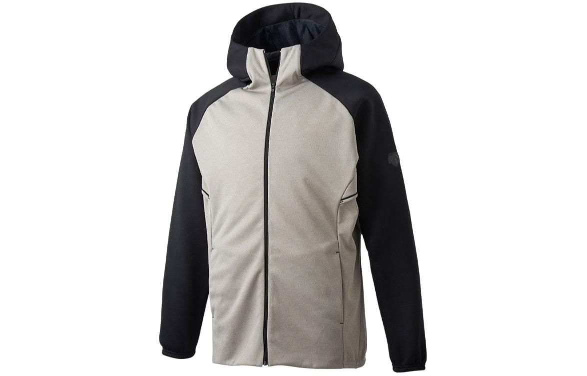 DESCENTE Colorblock Zip-Up Hoodie Jacket Unisex Colorblocked Design DBX-2765-MGRY