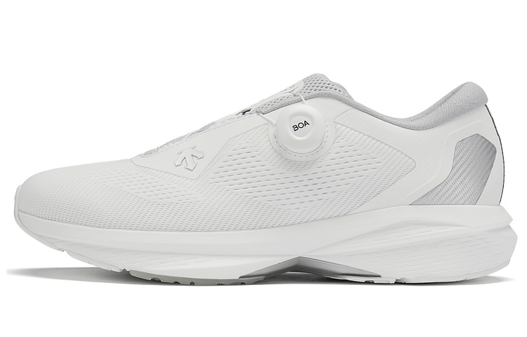 DESCENTE D-Fluid BOA Knit Low-Top Running Shoes White Urban Comfort Sneakers D4231RRN20-WT