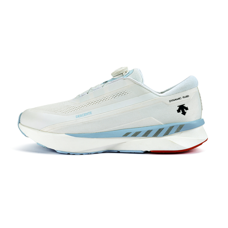 DESCENTE DFLUID BOA Running Shoes Low-Top White Sports Sneakers D4331RRN29-WT