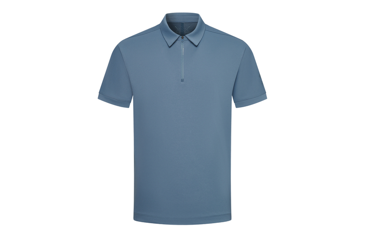 DESCENTE DUALIS  Half-Zip Urban Commuter Short Sleeve Polo Shirt. D4231DPS85