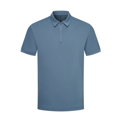 DESCENTE DUALIS Half-Zip Urban Commuter Short Sleeve Polo Shirt. D4231DPS85